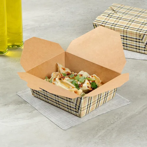 Vista 331 de Restaurantware Bio Tek - Cajas para llevar de 30 onzas, 200 loncheras para llevar, cierre de tabulación, resistentes al calor, desechables, de papel