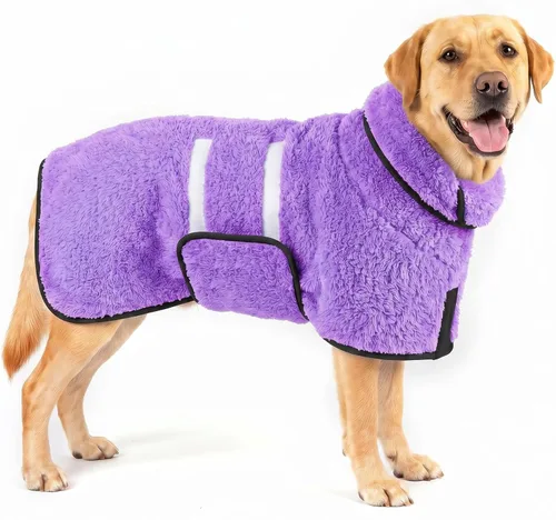 Vista 48 de Bienbee Albornoz para perro, súper absorbente para perros pequeños a Negro