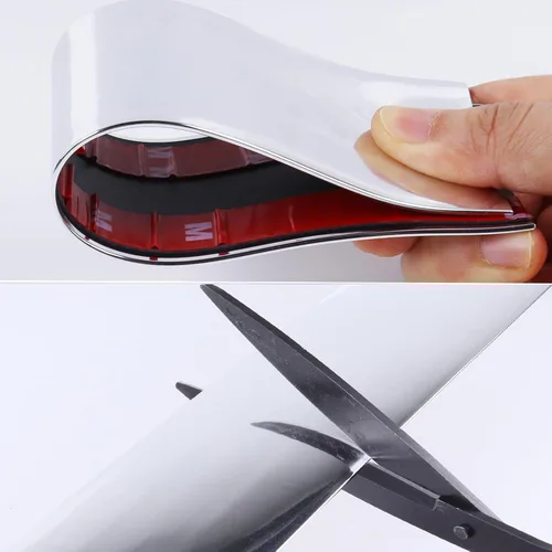 Vista 4 de Moldura cromada automotriz de 16 pies, 1-3/16 pulgadas, molduras cromadas resistentes para automóvil, protección UV, a prueba de arañazos