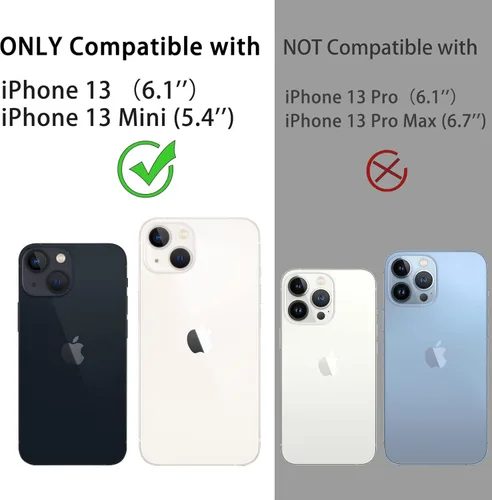 Vista 2 de Dengduoduo Paquete de 3 protectores de lente de cámara para iPhone 13 de 6.1" y iPhone 13 Mini de 5.4", vidrio templado, Ultra HD, dureza 9H