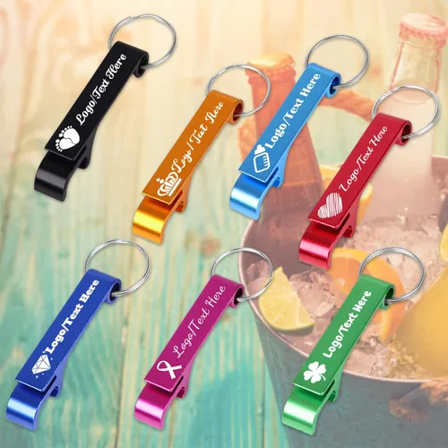 Vista 4 de 5 abrebotellas personalizados, abrebotellas de cerveza de aluminio personalizado con texto/logotipo, abrebotellas personalizados, recuerdos de boda