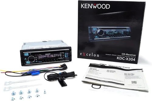 Vista 4 de Kenwood KDC-X304 eXcelon - Receptor estéreo para automóvil con Bluetooth manos libres, radio AM/FM, USB, Yaxa Alexa integrado, iluminación