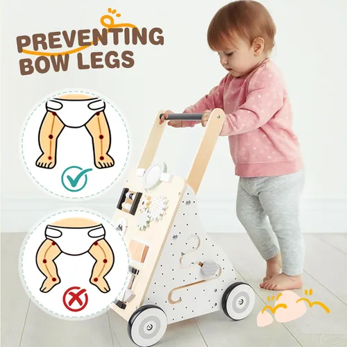 Vista 6 de RedSwing Andador de madera para bebés, blanco