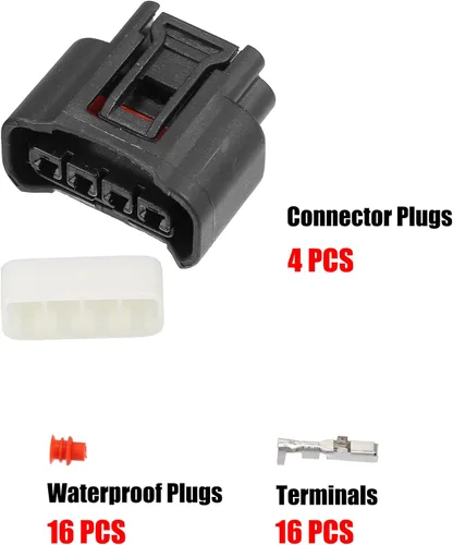 Vista 5 de X AUTOHAUX Juego de 4 pines No.9098011885 Adaptador de conector de bobina de encendido Kit de clip de enchufe de repuesto para Scion XB 2004-2006