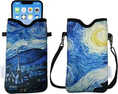 Vista 48 de Tainada Funda Estuche Bolsa de Neopreno para Teléfono para Hombres y Mujeres con Correa Cruzada/Cordón para el Cuello para iPhone 17/16/15 Pro Max