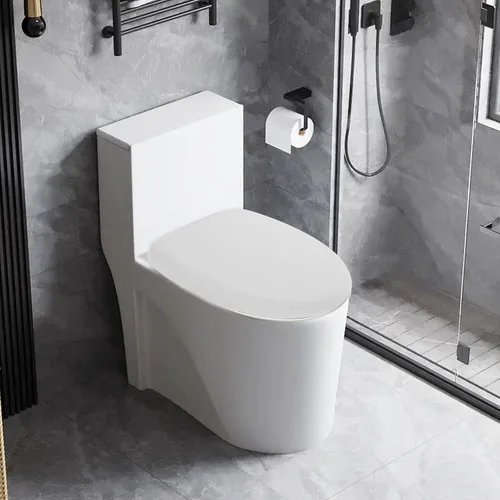 Vista 4 de Funda elástica para tapa de inodoro de elastano, funda gruesa para asiento de inodoro para baño, funda de inodoro suave y lavable, se adapta a