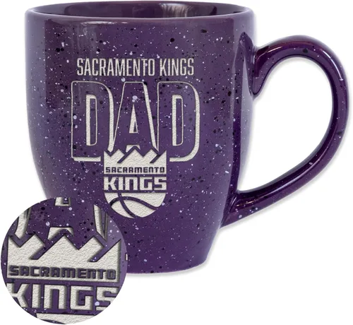 Vista 11 de Rico Industries NBA 16 oz Team Color Laser Engraved Speckled Ceramic Coffee Mug 3-Color del