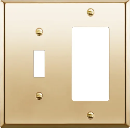 Vista 15 de ENERLITES - Placa de pared combinada para interruptor de palanca y enchufe decorativo, cubierta de acero inoxidable 201, resistente a la corrosión
