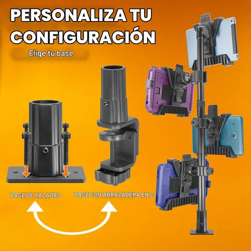 Vista 3 de iBOLT TabDock Quad Tablet Clamp Mount 7-10" para POS y aplicaciones de entrega
