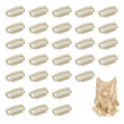 Dreamlover - Clips para extensiones de cabello, clips para peluca con 9 dientes, 30 piezas