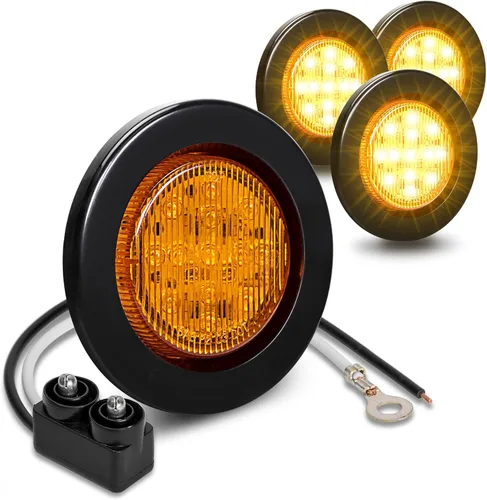 Vista 14 de ONLINE LED STORE - Luces de delimitación lateral de 13 LED, redondas, de 6.35 cm (padre)., Paquete de 1, Ambar