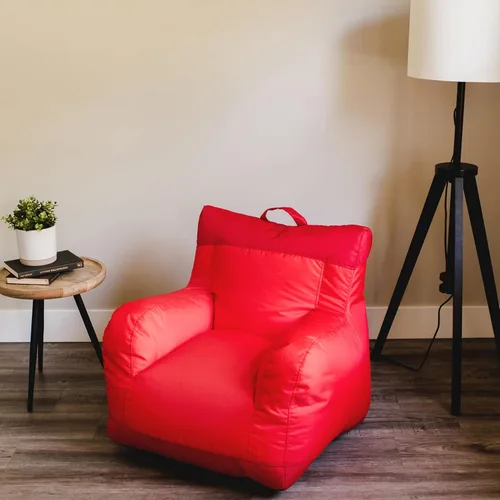 Vista 75 de Big Joe Roma Puf, Sherpa de avena y grafito, gamuza vegana, 3 pies