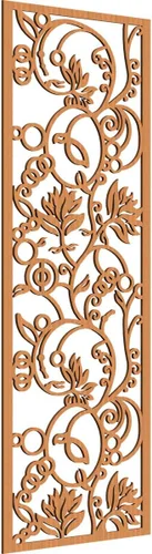 Vista 116 de Ekena Millwork WALW10X25X0250CAPCH Paneles de pared de madera con calado decorativo caspio, 9 3/8 pulgadas de ancho x 24 3/8 pulgadas de alto, cereza