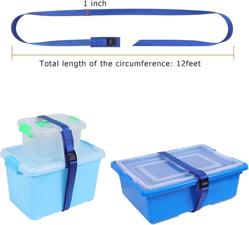 Vista 71 de Ayaport Correas de amarre con hebillas ajustables con hebilla de leva de amarre correa de cincha para embalaje negro, paquete de 4