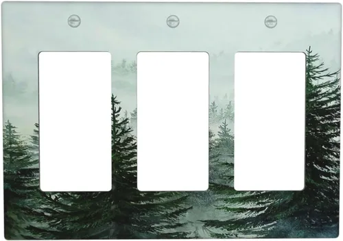 Vista 33 de Cubiertas de enchufe de pintura floral de grafiti de girasol abstracto, 1 palanca, 1 combinación basculante, placas de interruptor eléctrico, placa