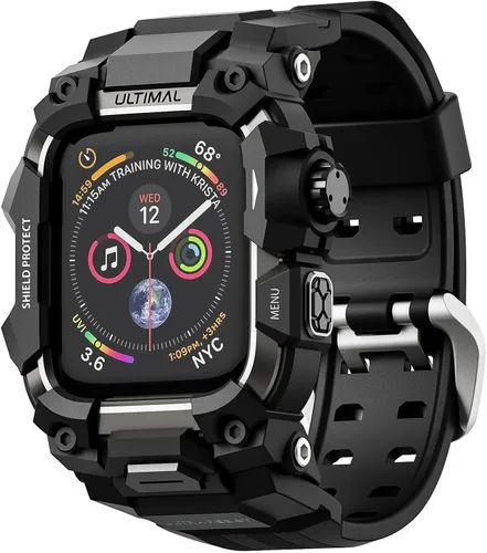 Vista 27 de ULTIMAL - Funda resistente con correa para Apple Watch 49mm, compatible con Apple Watch Ultra 3/2/1, cubierta protectora a prueba de golpes de grado
