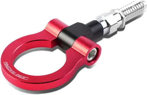 Vista 9 de Auto Dynasty Compatible con BMW 3/5/7/Z-Series/Mini Cooper Ganchos de remolque delanteros/traseros de aluminio M15.8xP3.175 (Negro)