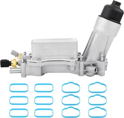 Conjunto de adaptador de carcasa de filtro de aceite de motor de aluminio 926-876, enfriador de aceite de motor compatible con Dodge Chrysler Ram