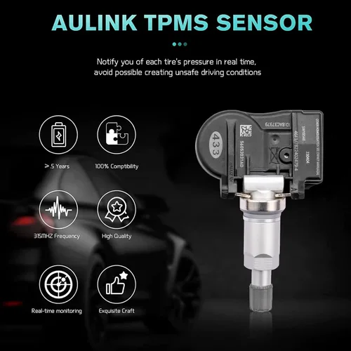 Vista 2 de AULINK 56053031AD Sensor de Presión de Neumáticos TPMS para Dodge Avenger Caliber Dakota Grand Caravan, Chrysler 300 300C Crossfire, Jeep Cherokee