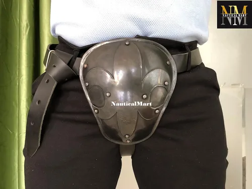 Vista 2 de Codpiece Medieval Armour para caballeros, protector de ingle para Buhurts Knight Cosplay