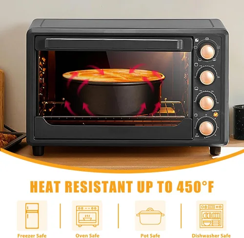 Vista 4 de Juego de 3 moldes para pastel de 6 pulgadas, moldes redondos para pasteles antiadherentes con 110 piezas de papel pergamino, moldes para pasteles