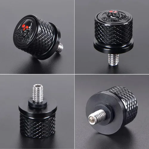 Vista 7 de Tornillo de perno de asiento de guardabarros trasero 1/4"-20 Rosca para Harley Dyna Fatbob Sportster CVO Softail Touring 1996-2024 (negro)