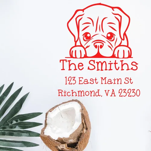 Vista 135 de Sello de alta calidad para cachorros Airedale Terrier – Sello de dirección personalizado – Ideal para los amantes de los perros – Elección de 5