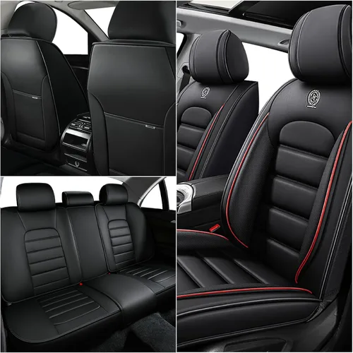 Vista 5 de Funda de asiento de cuero personalizada para Nissan Murano 2003-2026, protectores de asiento de cuero impermeables, fundas de asiento de máxima Par