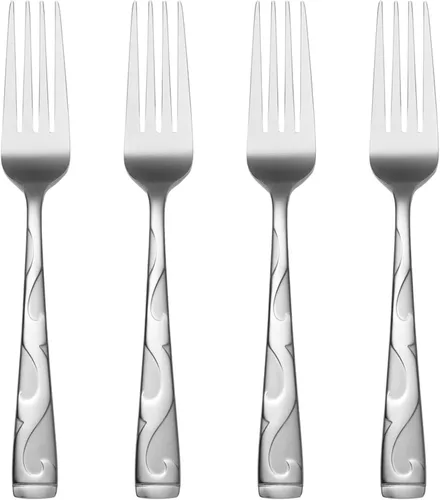 Vista 9 de Oneida Tuscany - Juego de cubiertos de 20 piezas, servicio para 4, color plateado