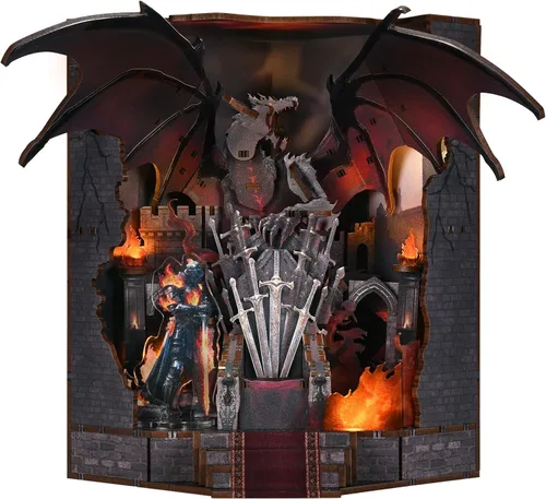 Vista 9 de CCCDF Kit de rincón de libros – Kit de casa de muñecas de bricolaje para adultos y adolescentes, decoración de estantería con luz LED, regalos