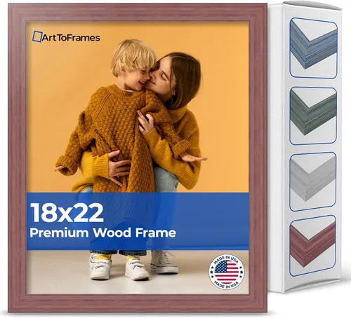 Vista 101 de Marco profundo de madera vincapervinca para fotografía 1.5 pulgadas de ancho.