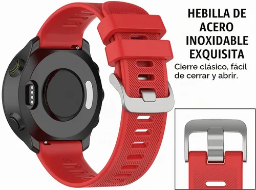 Vista 7 de Correa para Garmin Forerunner 55, banda de liberación rápida de repuesto para Garmin Forerunner 158 (sin rastreador, bandas de repuesto solamente)
