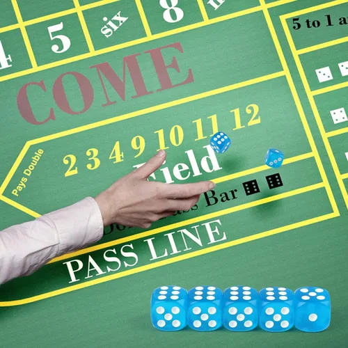 Vista 5 de GWHOLE Juego de dados de cuero apilables con 10 dados para Yahtzee Farkle Party