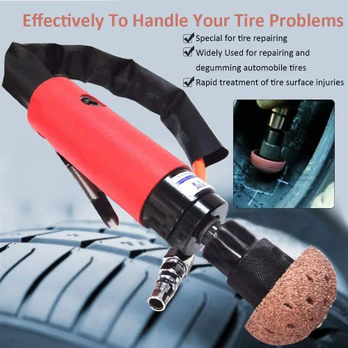 Vista 5 de Keenso Kit de reparación de parches de neumáticos para automóviles, kit de parche de neumático comercial duradero para camión, rosca 3824 efectiva
