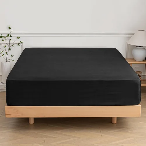 Vista 15 de Sábana bajera ajustable individual solamente – Microfibra premium 1800 súper suave y acogedora, resistente a arrugas, decoloración y encogimiento