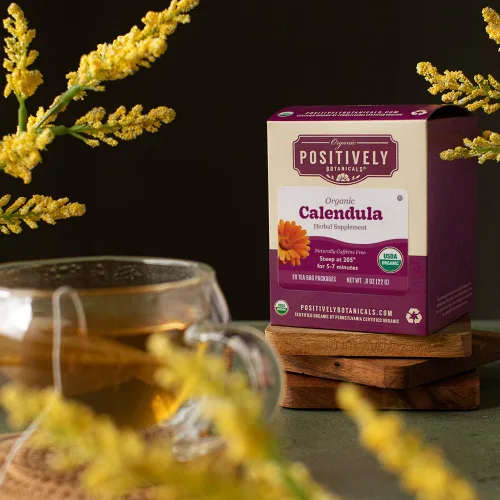 Vista 7 de Organic Positively Botanicals Company, bolsas de té de hierbas de caléndula, 20