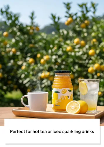 Vista 3 de ¡Otea! Té de cítricos, mermelada de yuza para bebidas y postres, crema de conservas de cítricos de miel (frasco de 2.2 libras)