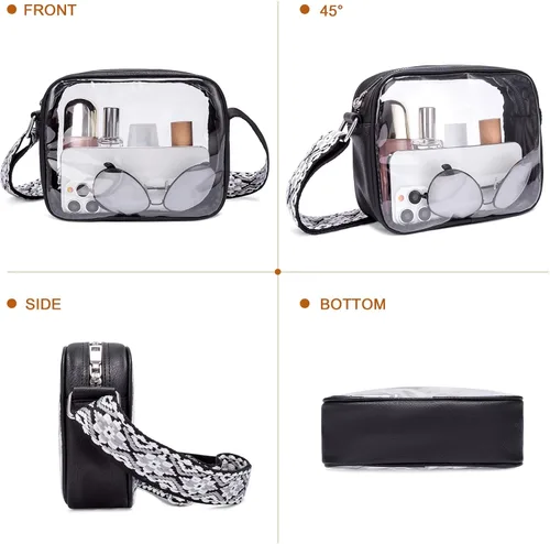 Vista 6 de CLUCI - Bolsas cruzadas para mujer, bolsas de hombro de cuero vegano, bolsas para mujer con correa ancha ajustable