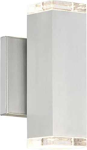 Vista 3 de WAC Lighting dweLED, bloque 1 luz LED interior y exterior luz de pared 3000K en negro