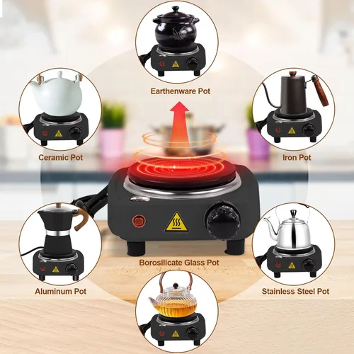 Vista 5 de Juego de Espresso de 2 en 1 con Olla Moka y Cafetera Eléctrica para Estufa, Cafetera de 3 Tazas de Aluminio para Estufa, Percolador, Máquina de Café