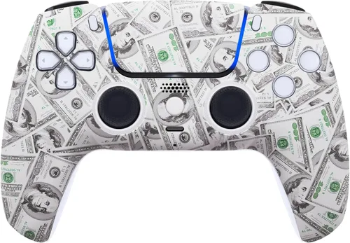 Vista 16 de Custom Wireless Controller Compatible with PS5 - Multiple Designs Available (Abstract Fusion)