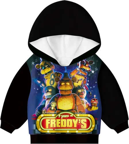 Difforever Freddy's hoodies for Boys Kids sweater coat for 5-12 Years