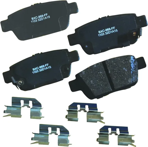 Vista 141 de Pastillas de freno traseras cerámicas Bendix Premium SBC1337 para Cadillac CTS 2014-2008, SRX 2016-2010, Chevrolet Camaro 2015-2010, Saab 9-4X 2011