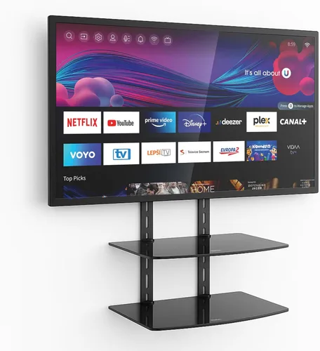 Vista 3 de mount-it. LCD, LED, Plasma TV Wall Mount Bracket para cable Box, reproductor de DVD, Stereo Componentes Shelf Negro