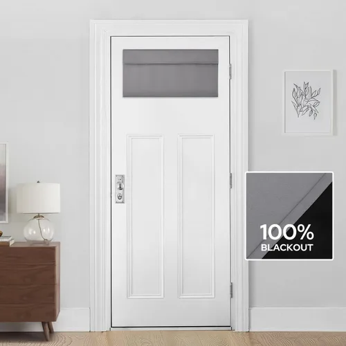 Vista 82 de HOMEIDEAS Cortinas 100% Opacas para Luces Laterales de Puerta Principal, Cubierta de Ventana de Puerta de Aula, Persianas de Privacidad