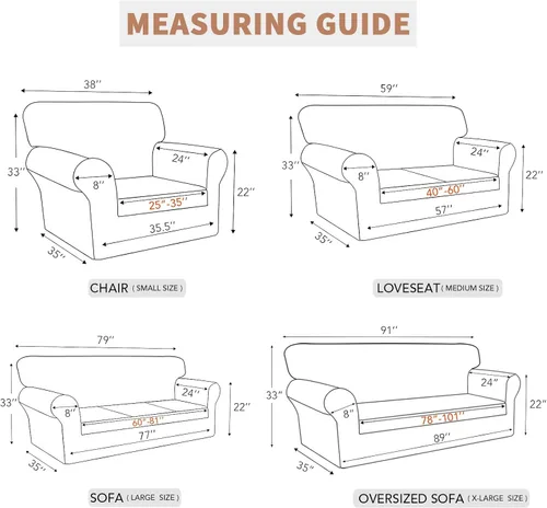 Vista 6 de Easy-Going - Funda de sofá 100% impermeabilidad doble, diseño jacquard elástico, protector de muebles a prueba de fugas para niños, mascotas, perros