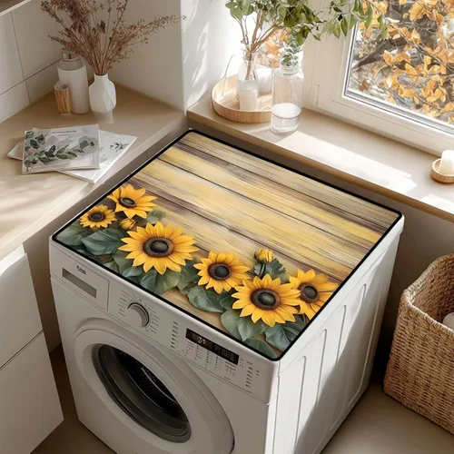 Vista 10 de Tapete antideslizante para cubierta superior para lavadora y secadora, almohadilla protectora a prueba de polvo con múltiples diseños de patrones