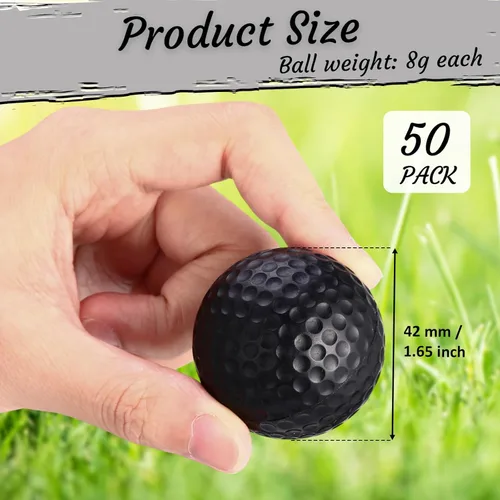 Vista 2 de Yunsailing Paquete de 50 pelotas de espuma para práctica de golf, sensación realista, entrenamiento de vuelo, bolas de golf a granel