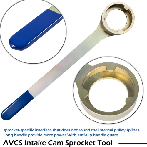 Vista 6 de Kit de herramientas de llave de soporte de piñón de leva de admisión/escape compatible con Subaru AVCS JDM y STD Alternativa a #499207400#499207400-A