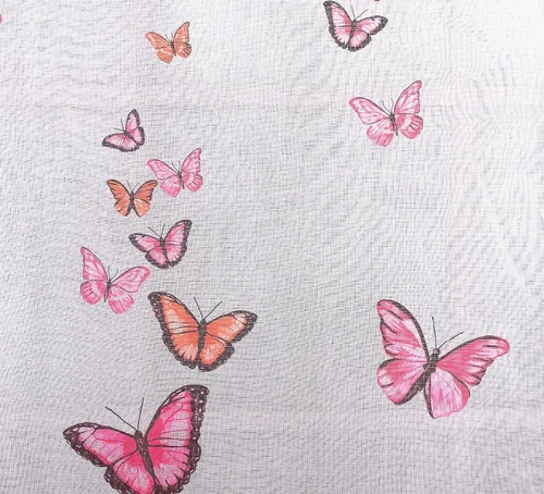Vista 6 de Today's Curtain Panel semitransparente con estampado de mariposas, 63", azul, 54W x 63L